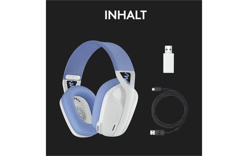 Casque gaming sans fil Logitech G435, Blanc - Bluetooth