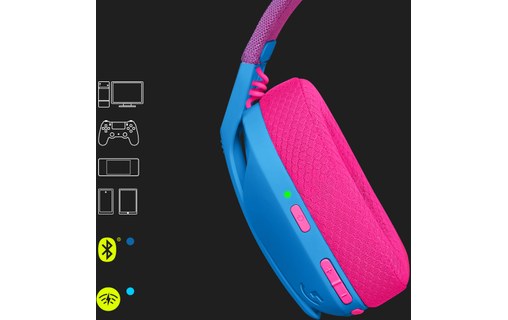 Casque gaming sans fil Logitech G435, Bleu - Bluetooth