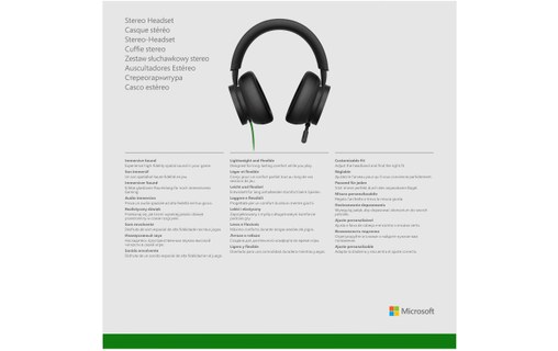 Casque gaming Microsoft Xbox Stereo Headset, Noir
