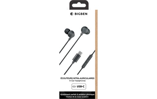 Écouteurs BigBen KPINTRAUSBCRB, Noir