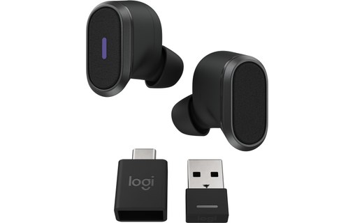 Écouteurs sans fil Logitech Zone à réduction de bruit, Graphite - Bluetooth