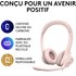Micro-casque Logitech H390, Rose - USB
