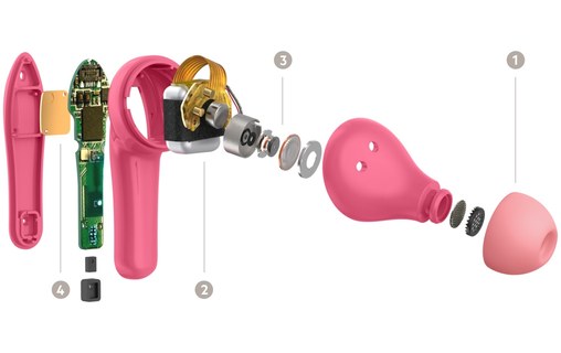 Écouteurs sans fil Belkin SoundForm Nano, Rose - Bluetooth