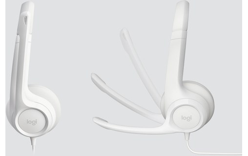 Micro-casque Logitech H390, Blanc - USB