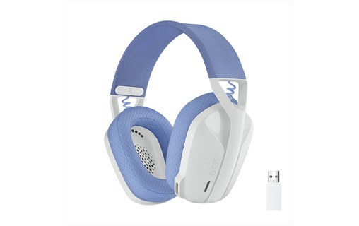 Casque gaming sans fil Logitech G435, Blanc - Bluetooth
