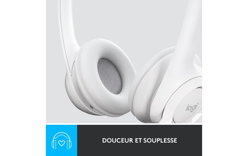 Micro-casque Logitech H390, Blanc - USB