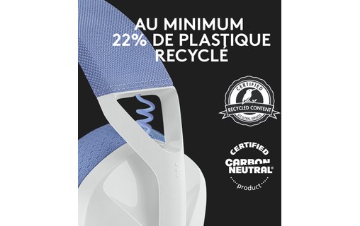 Casque gaming sans fil Logitech G435, Blanc - Bluetooth