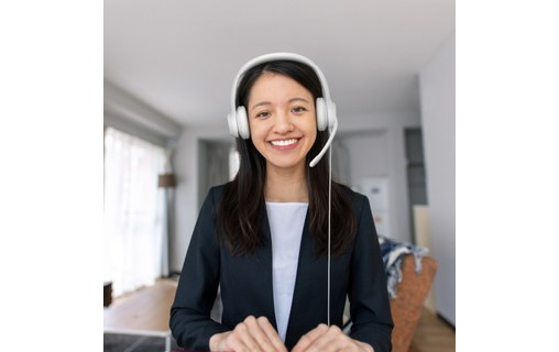 Micro-casque Logitech H390, Blanc - USB