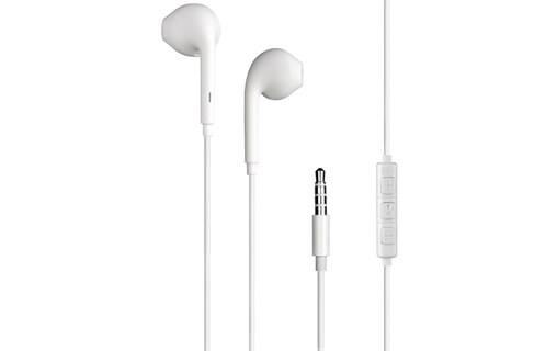 Écouteurs BigBen KPBOUTONJACKRW, Blanc