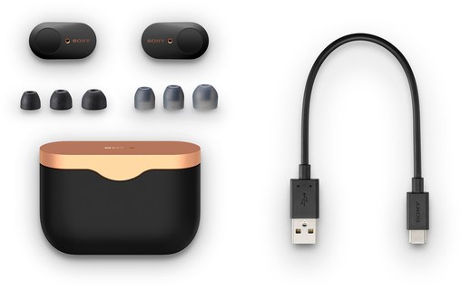 Écouteurs sans fil Sony WF-1000XM3 à réduction de bruit, Noir - Bluetooth