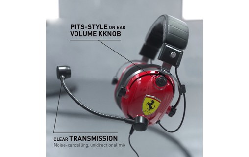 Casque gaming Thrustmaster T.Racing Noir, Rouge, Jaune, Métal