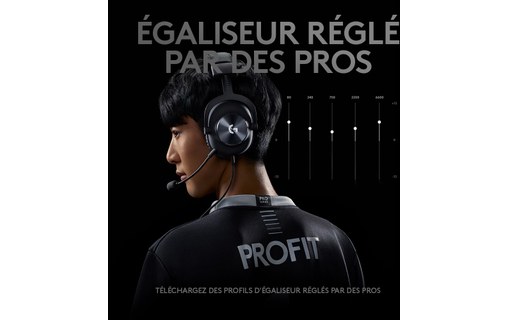 Casque gaming sans fil Logitech Pro X, Noir
