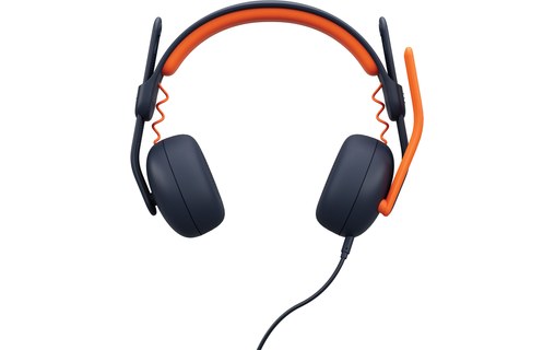 Micro-casque Logitech Zone Bleu, Orange - Jack 3,5 mm