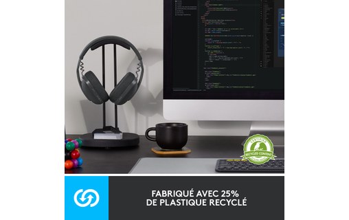 Micro-casque sans fil Logitech Zone Vibe 100, Graphite - Bluetooth