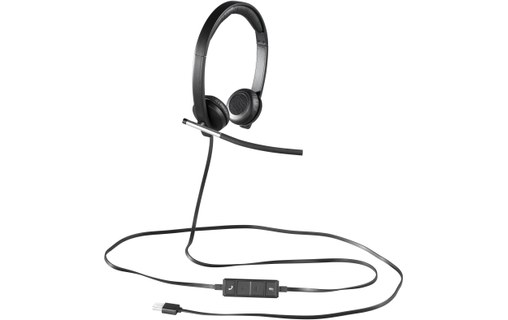 Micro-casque Logitech H650e Stereo Argent, Noir - USB