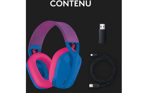 Casque gaming sans fil Logitech G435, Bleu - Bluetooth
