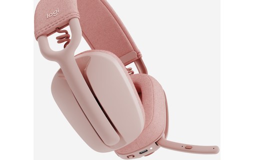 Micro-casque sans fil Logitech Zone Vibe 100, Rose - Bluetooth