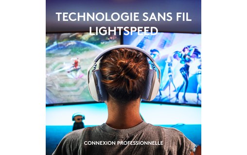 Casque gaming sans fil Logitech G435, Blanc - Bluetooth