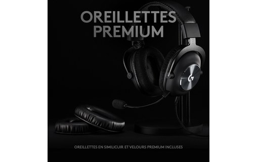 Casque gaming sans fil Logitech Pro X, Noir