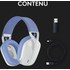 Casque gaming sans fil Logitech G435, Blanc - Bluetooth