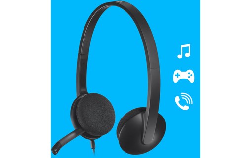 Micro-casque Logitech H340, Noir - USB