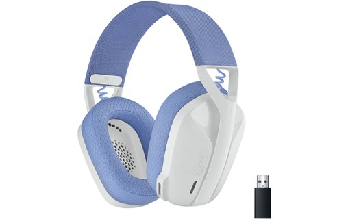 Casque gaming sans fil Logitech G435, Blanc - Bluetooth
