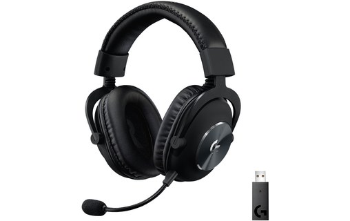Casque gaming sans fil Logitech Pro X, Noir