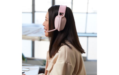 Micro-casque sans fil Logitech Zone Vibe 100, Rose - Bluetooth