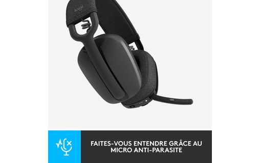 Micro-casque sans fil Logitech Zone Vibe 100, Graphite - Bluetooth