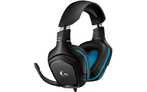 Casque gaming Logitech G432 Bleu, Noir