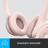 Micro-casque Logitech H390, Rose - USB