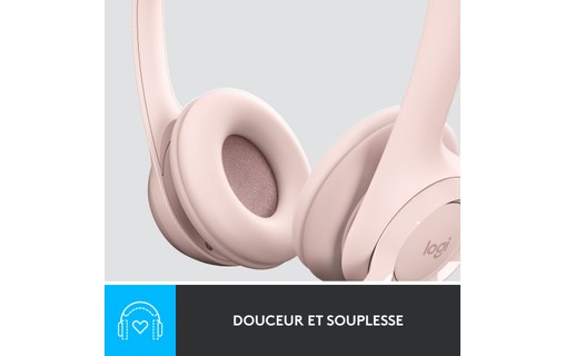Micro-casque Logitech H390, Rose - USB