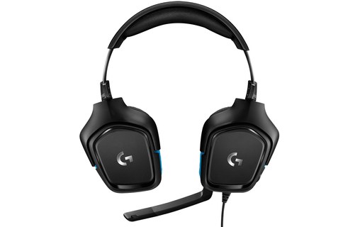 Casque gaming Logitech G432 Bleu, Noir