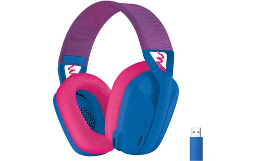 Casque gaming sans fil Logitech G435, Bleu - Bluetooth
