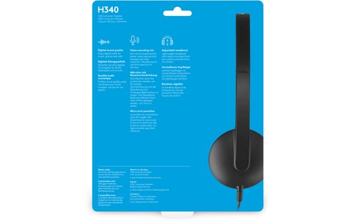 Micro-casque Logitech H340, Noir - USB