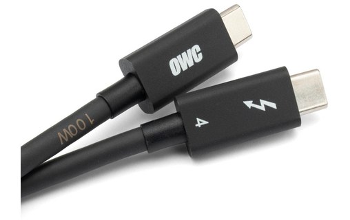 Câble Thunderbolt 4 / USB-C / USB4 - OWC - 40 Gbit/s - 100 W - 2 m - Noir