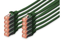 Pack de 10 Câble ethernet RJ45 Cat 6 SSTP - Digitus - 1 m - Vert