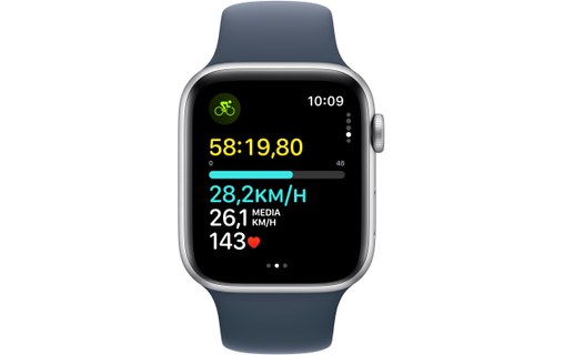 Apple Watch SE OLED 44 mm Numérique 368 x 448 pixels Écran tactile Argent Wifi G