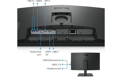 Écran 27" BenQ PD2706U - 4K HDMI/DisplayPort/USB-C