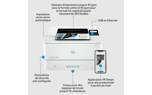 Imprimante laser HP LaserJet Pro 4002dn - AirPrint