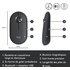 Logitech Pebble M350 souris RF Sans fil + Bluetooth Optique 1000 DPI Ambidextre
