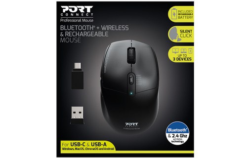Souris sans fil PORT Designs 900715 - Noire