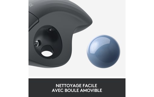 Souris sans fil Logitech ERGO M575 - Graphite - Ergonomique, Trackball