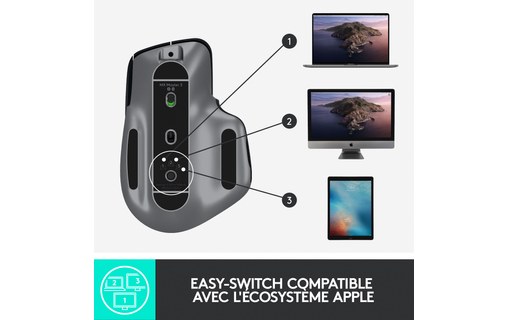 Logitech MX Master 3 for Mac souris Bluetooth Laser 4000 DPI Droitier