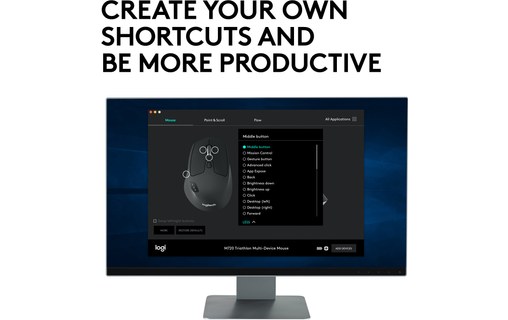 Souris sans fil Logitech M720 Triathlon - Noire