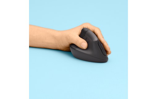 Souris sans fil Logitech Lift - Graphite - Pour gaucher, Ergonomique