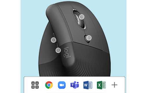 Souris sans fil Logitech Lift - Blanche - Ergonomique, Verticale