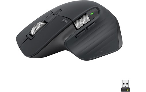 Souris sans fil Logitech MX Master 3S - Grise - Pour droitier, Ergonomique