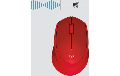 Souris sans fil Logitech M330 Silent Plus - Rouge