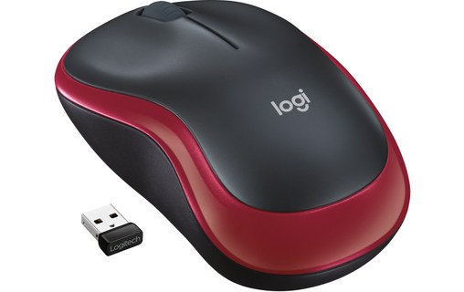 Souris sans fil Logitech M185 - Rouge